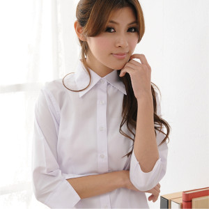 LD-901A-2 白色七分袖女襯衫