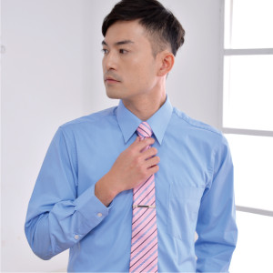 LD-903-3 淺藍色長袖男襯衫