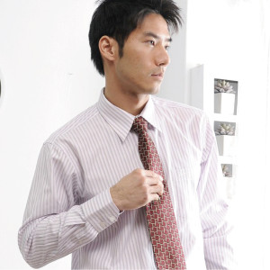 PA-91208-3-3 淺紫色條紋長袖男襯衫