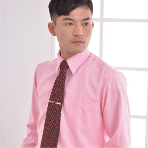 S-09-3 粉紅色長袖男襯衫