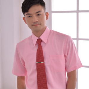 S-09-1 粉紅色短袖男襯衫