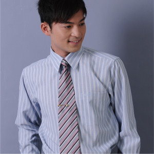 S-R1809-3 藍色條紋長袖男襯衫